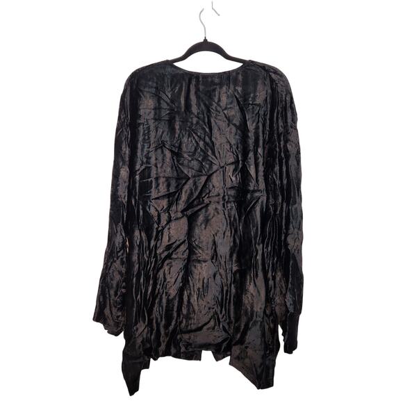 NWT Marisol Twinset Black Crushed Velvet 2 Pc Top & Pants Set Plus Women's 22W - Picture 5 of 7